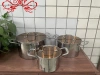 المقلاة المصنوعة من طراز DF68715 بقلاة من الصلب غير القابل للصدأ ذات الزوايا السميكة والقدور المقلية المقلية، ثلاث قطع من المقلاة الكبيرة الحجم من المقلاة details Picture